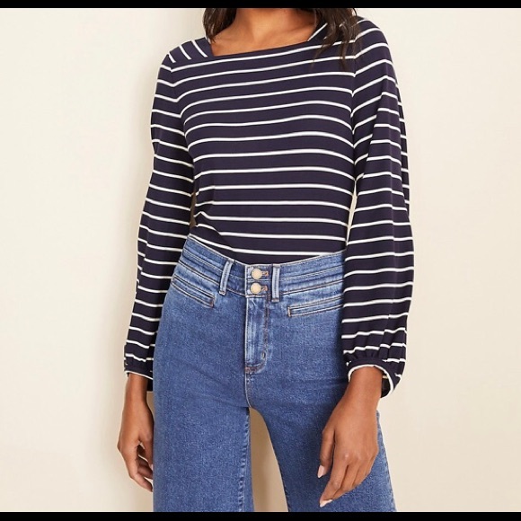 Ann Taylor Tops - Ann Taylor Striped Square Neck Top